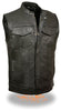 Soa Motorcycle Vest With Snap & Zipper-front Closure