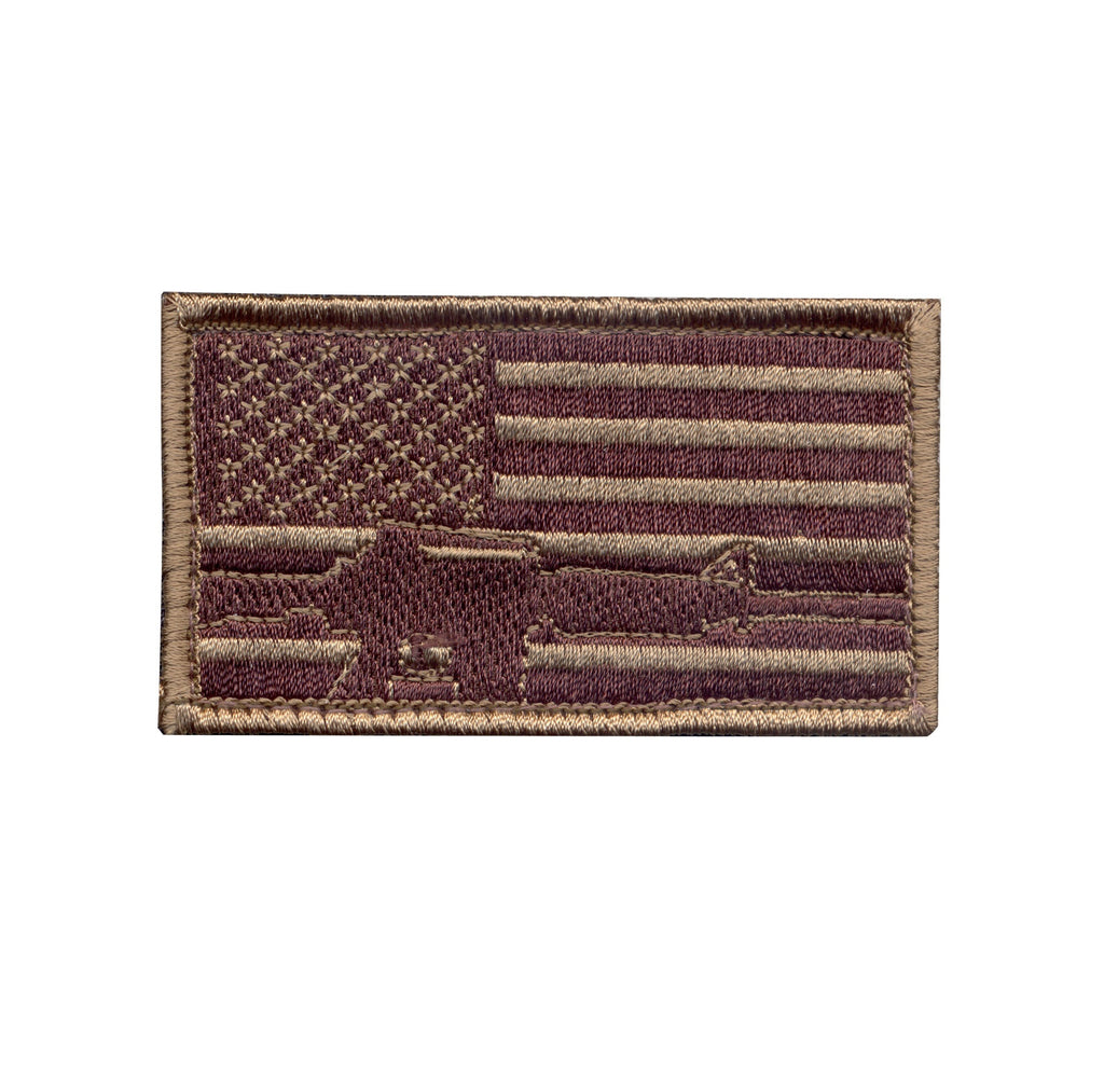 Rothco Patches: Subdued Flag & Rifle Morale Patch