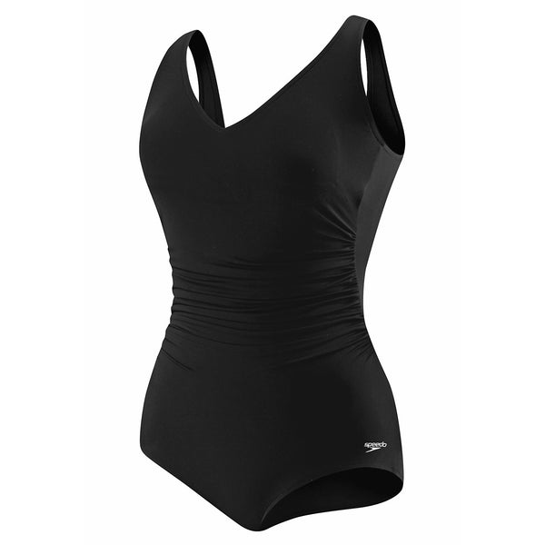 Speedo Swimsuit: Conservative Side Shirred Tank - Speedo Endurance+