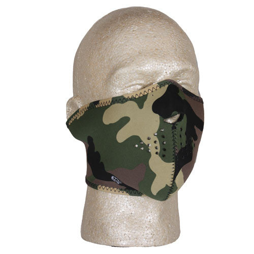 Fox Face Masks: Half Mask Woodland Camo