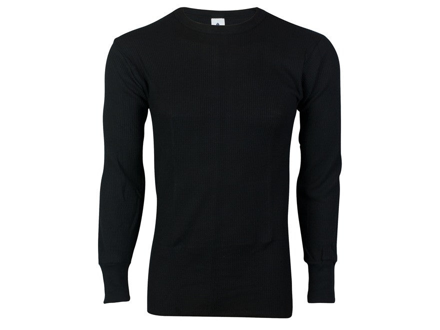 Indera: Heavyweight Thermal Long Sleeve Shirt Black