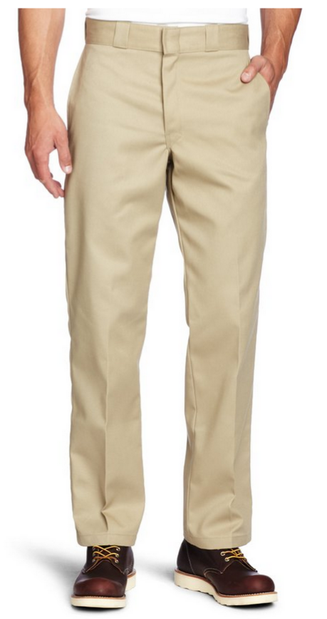 Dickies Pants: Men's Wrinkle Resistant Original 874 Work Pant Khaki – Army  Navy Now