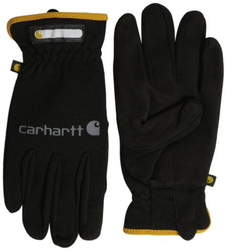 Carhartt Men's Work Flex Spandex Work Glove With Water Repellant Palm - Black