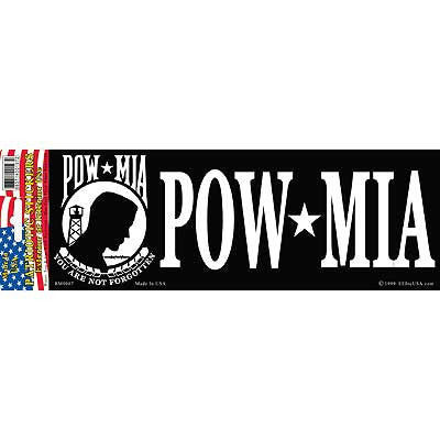 Sticker: POW - MIA (3-1/4"X9")