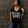 Grunt Style Messy Buns & Guns V-Neck in Black