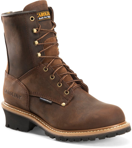 Carolina CA8821 Men's 8 Inch Waterproof Logger, Work Boot