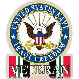 Sticker: Iraqi Freedom, USN (3-1/4")