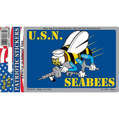 Sticker US Navy Seabees (3"X4")