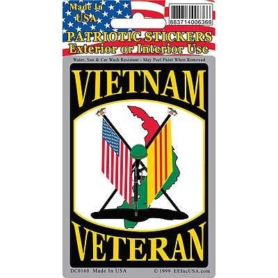 STICKER: VIETNAM VET FLAGS (3"X4")