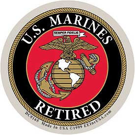 Sticker: USMC Logo Retired (3-1/4")