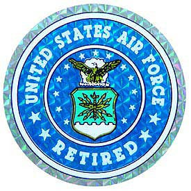 Sticker: USAF Emblem Ret. (3-1/4")