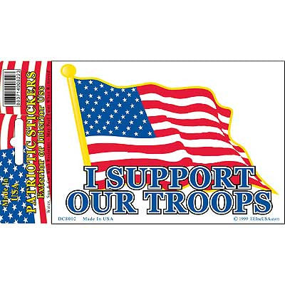 STICKER: SUPPORT OUR TROOP (CLEAR VINYL) (4")