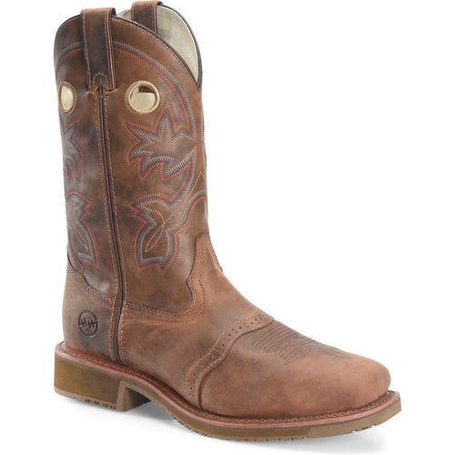 DOUBLE H MEN'S 11" EARTHQUAKE RUST ICE WESTERN WORK BOOTS - SQUARE TOE