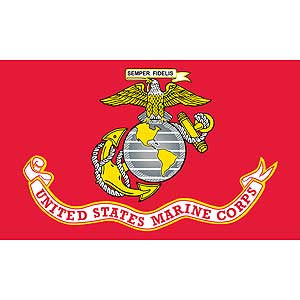 FLAG-USMC Poly-Cotton (3ftx5ft) MADE IN USA .