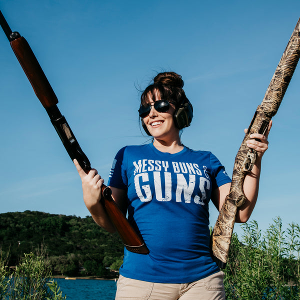 Grunt Style Messy Buns and Guns T-Shirt - Womens