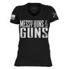 Grunt Style Messy Buns & Guns V-Neck in Black