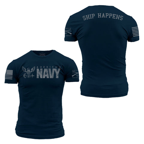 Grunt Style Men's America's Navy - Ship Happens Tee