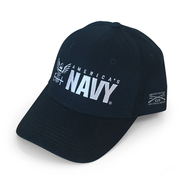 Grunt Style America's Navy Embroidered Logo Hat in Navy