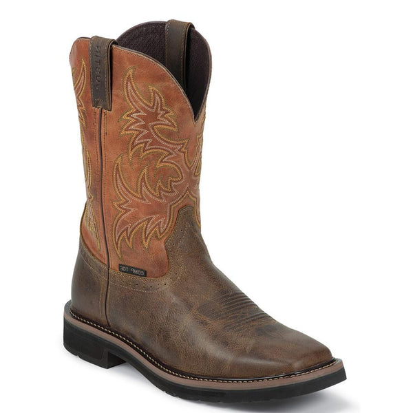 Justin WK4812 Men's Stampede Rugged 11" Composition Toe Western Work Boot