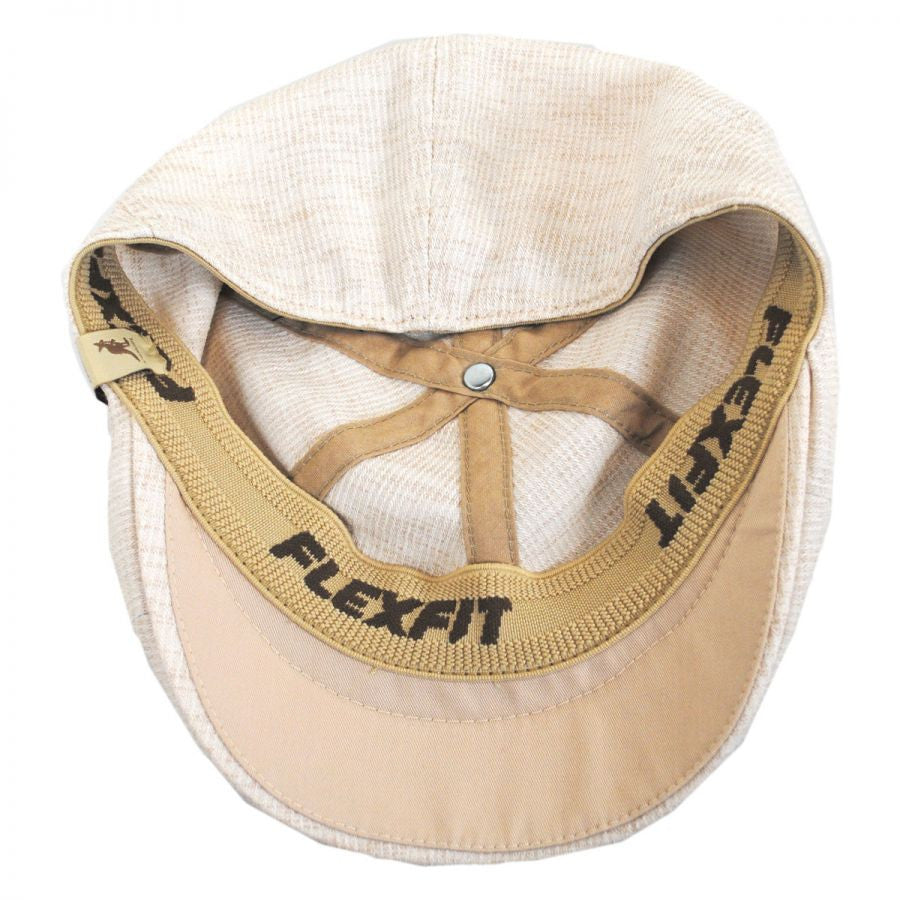 Kangol Hats: Plaid Flexfit 504 Ivy Cap - Natural Pinstripe – Army Navy Now