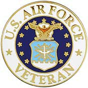 Pins: USAF - Air Force EMBLEM VETERAN (1")