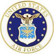 Pins: USAF - Air Force, EMBLEM A (MINI) (1/2")