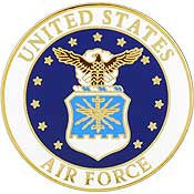 Pins: USAF - Air Force, EMBLEM A (MINI) (1/2")