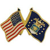Pins: USAF - Air Force, FLAG, USA/USAF,SM (1")