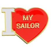 Pins: USN Navy I Heart A Sailor (1")