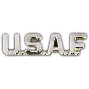 Pins: SAF - Air Force, SCR U.S.A.F. LETTERS (1-5/8")