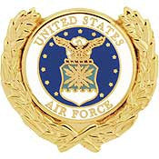 Pins: USAF - Air Force EMBLEM WREATH (1-1/8")