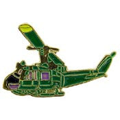 PINS- HEL, UH-01 HUEY, GREEN (IROQUIS) (1-1/8")