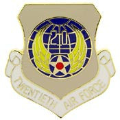 Pins: USAF - Air Force 020TH, SHIELD (1")