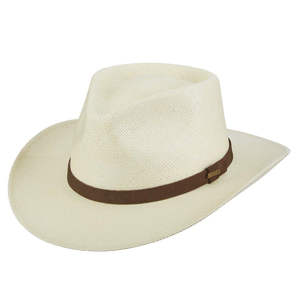 Scala Men's Panama Straw Outback Hat in Natural