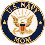 Pins: US Navy Logo Mom 15/16"
