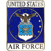 Pins: USAF - Air Force, EMBLEM,RECTANGLE (1")