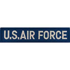 PATCHES: USAF, TAB (WHT/BLU) (1-1/4"X5-1/2")