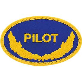 PATCHES: US NAVY OVAL, PILOT (3-1/2")