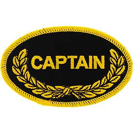 PATCHES: OVAL, CAPTAIN (3-1/2")