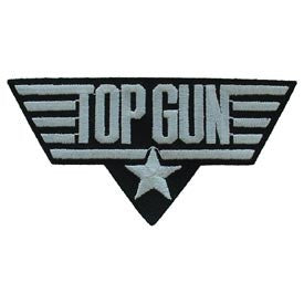 PATCHES: US NAVY TOP GUN, WHITE (4-1/4")