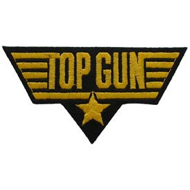 PATCHES: US NAVY TOP GUN, GOLD (4-1/4")