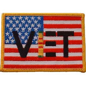 PATCHES: VIETNAM, VETERAN, USA (3-1/2")