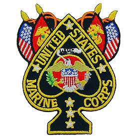 PATCHES: USMC SPADE FLAGS (3")
