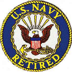 PATCHES: US NAVY LOGO, RETIRED (3")