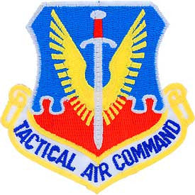 PATCHES: USAF TACT. AIR CMD. (SHIELD) (3")