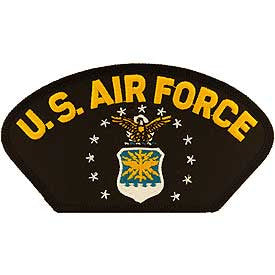 PATCHES: USAF HAT, LOGO (3"X5-1/4")