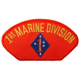 PATCHES: USMC HAT 001ST DIV. (3"X5-1/4")