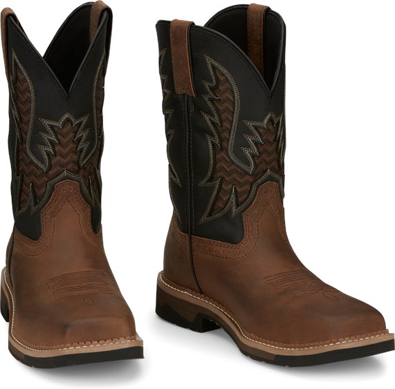 Justin Men's 11-inch Stampede Bolt Western Soft Toe Work Boot