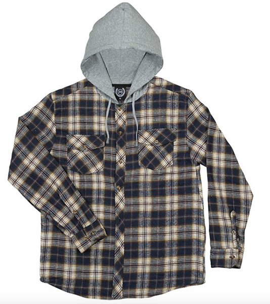 North 15 Men's Sleeved Hooded Flannel