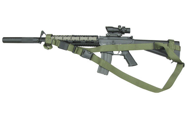 Fire Force 3-Point Tactical Rifle Sling – Black Nylon, Made In USA For AR-15/M16